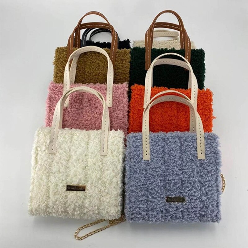 Kit de tissage de mailles en peluche, sac à main artisanal, accessoires, sac tissé à la main, aide au tissage, 8 pièces/ensemble