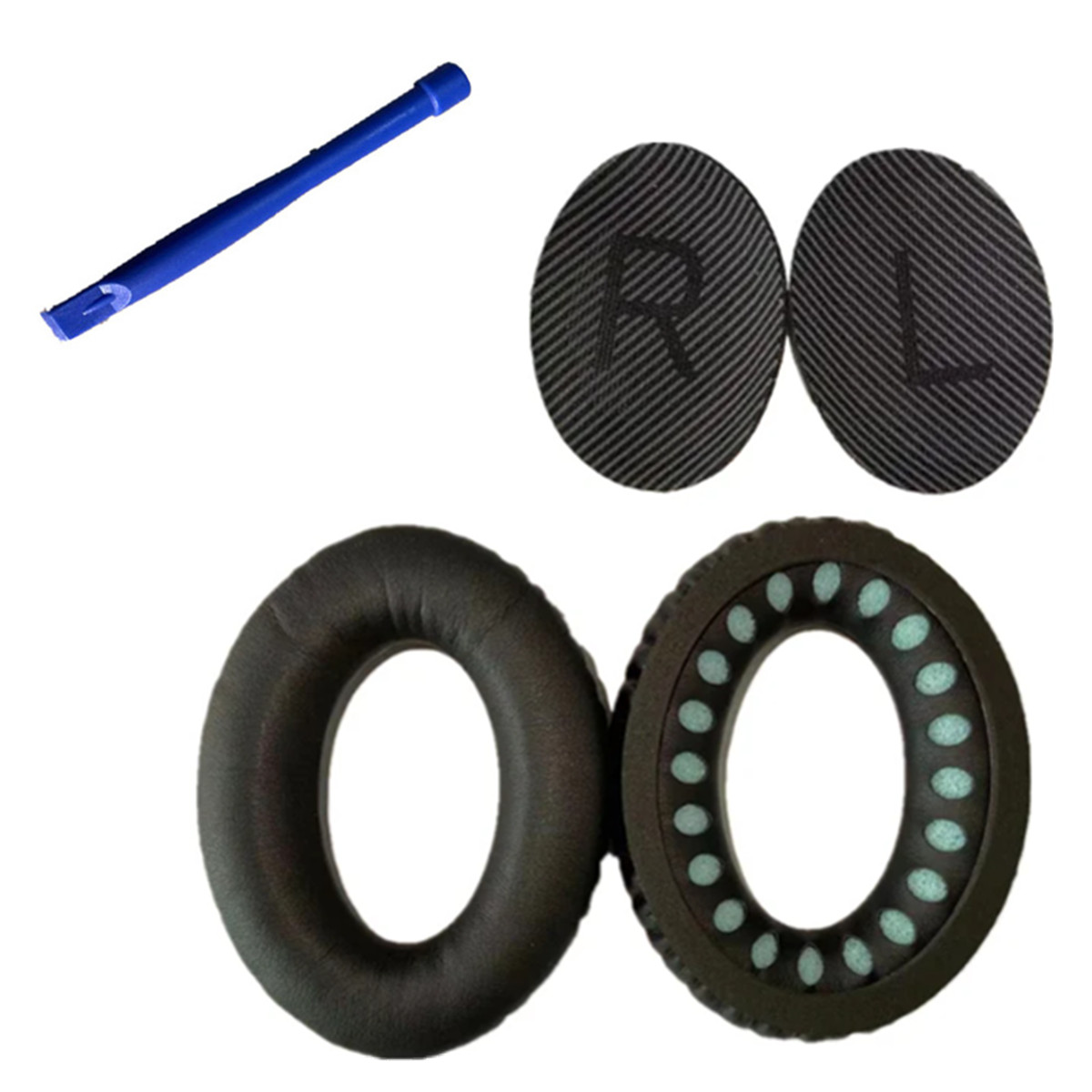 Coussinets d'oreille de remplacement pour BOSE QC35 pour QuietComfort 35 et 35 II, coussinets d'oreille en mousse à mémoire de forme, housse d'oreille de: Black