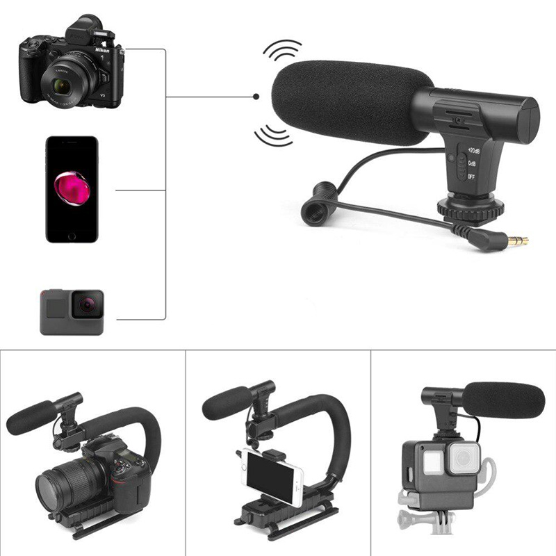 Kamera 3,5mm Stereo Kamera Mikrofon Für Fotografie Interview Digital Video Aufnahme Mikrofon Für Nikon Kanon DSLR Kamera