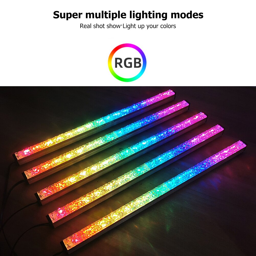 PC Case LED Strip Small 28cm RGB 4 Pin Magnetic Chassis Decor Light Bar for COOLMOON Household Computer Safety Parts