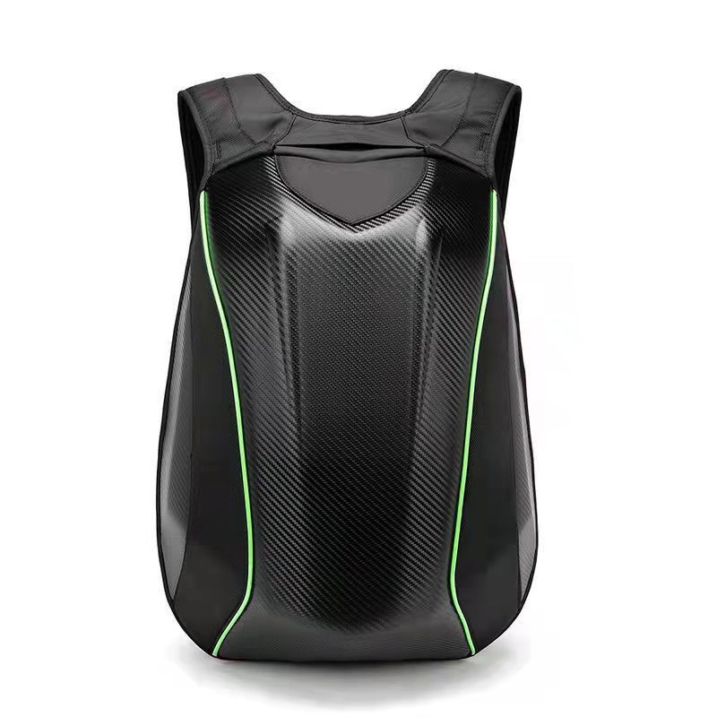 48L Expandable Waterproof Motorcycle Hard shell backpacks MX Motocross carbon fiber backpack Moto Racing bags Computer bag LOGO: WHITE