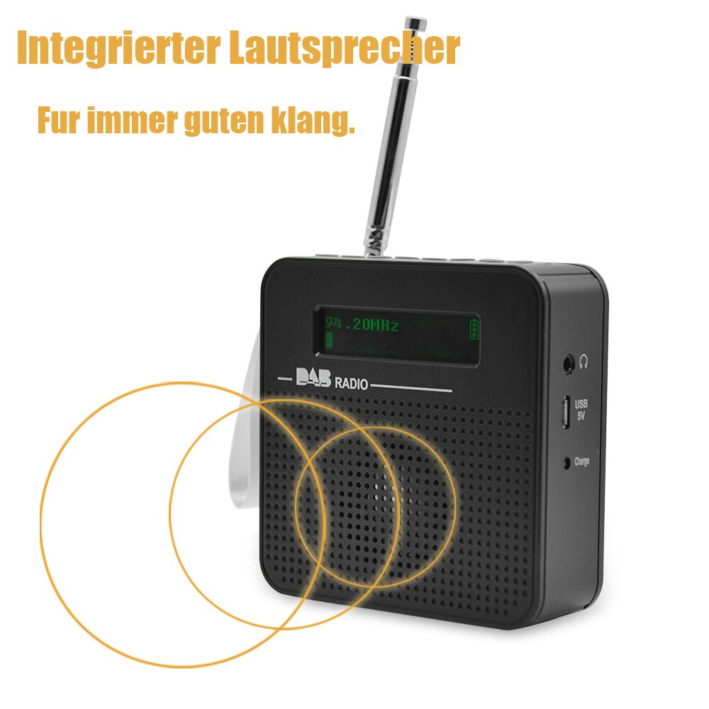 MINI DAB/DAB+ Digital FM AC/DC Radio Bluetooth 4.0 Portable Wireless Radio Sleep Function Alarm Clock MP3 Player