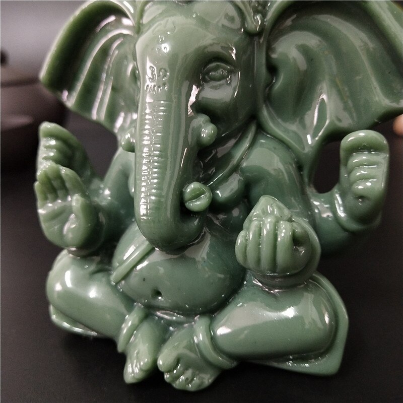 Ganesha statue buddha elefant gud skulptur menneskeskabt jade stenharpiks håndværk hjemmet have urtepotte dekoration buddha statuer