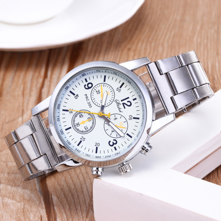 men sports watches waches men skone Neutral Quartz Analog Wristwatch Steel Band Watch relogio masculino