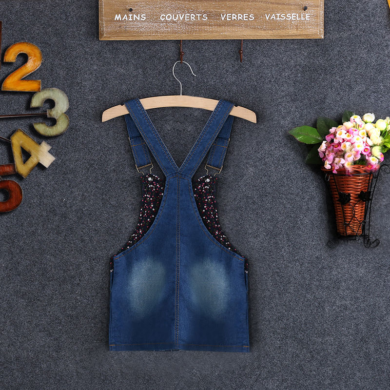 1pc baby piger tøj søde små børn børn kat denim overalls kjoler seler nederdel tøj 2-7y