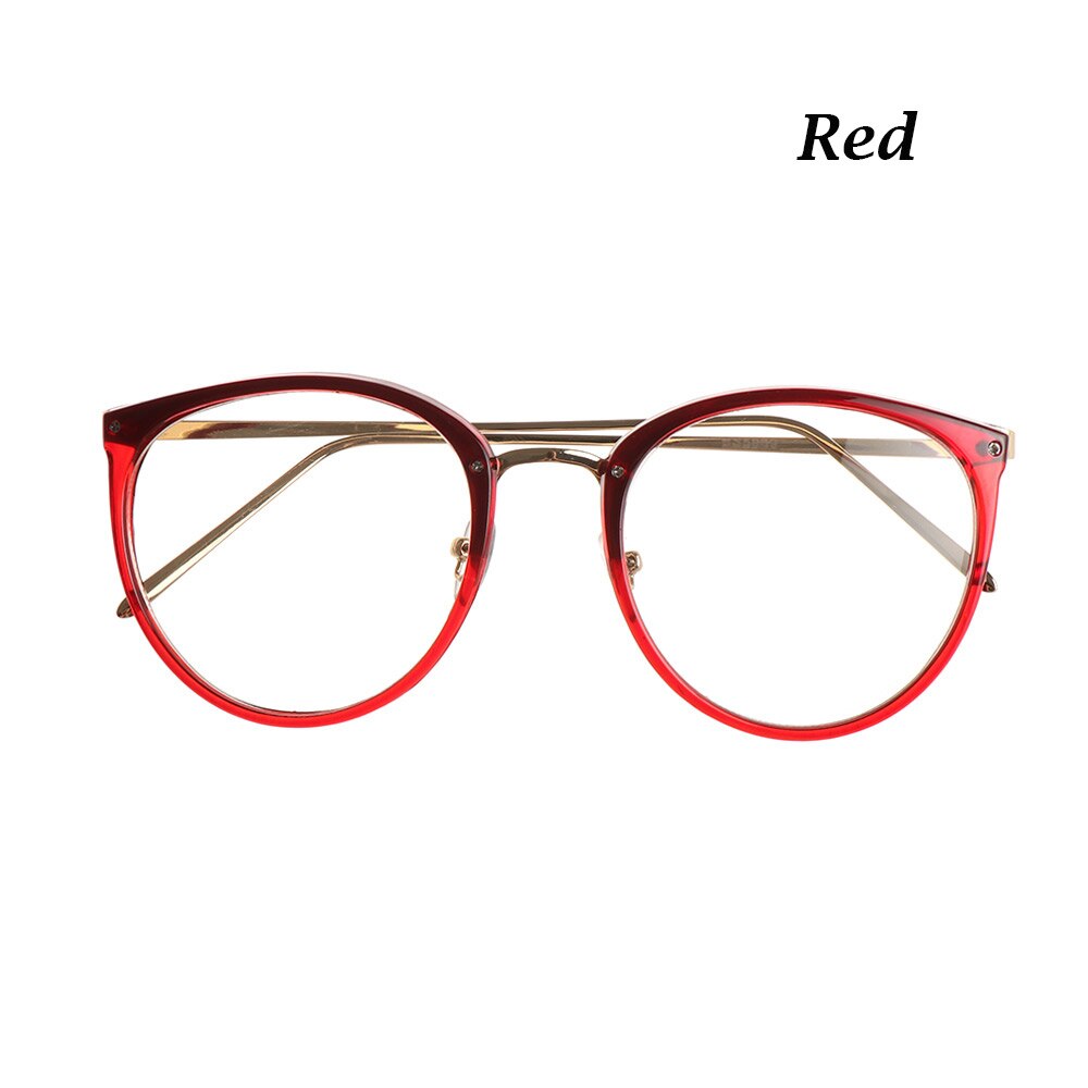 Myopia Optical Glasses Eyeglasses Frames Women Trend Metal Spectacles Clear Lenses Men Glasses Frame Vision Care Eyewear: red