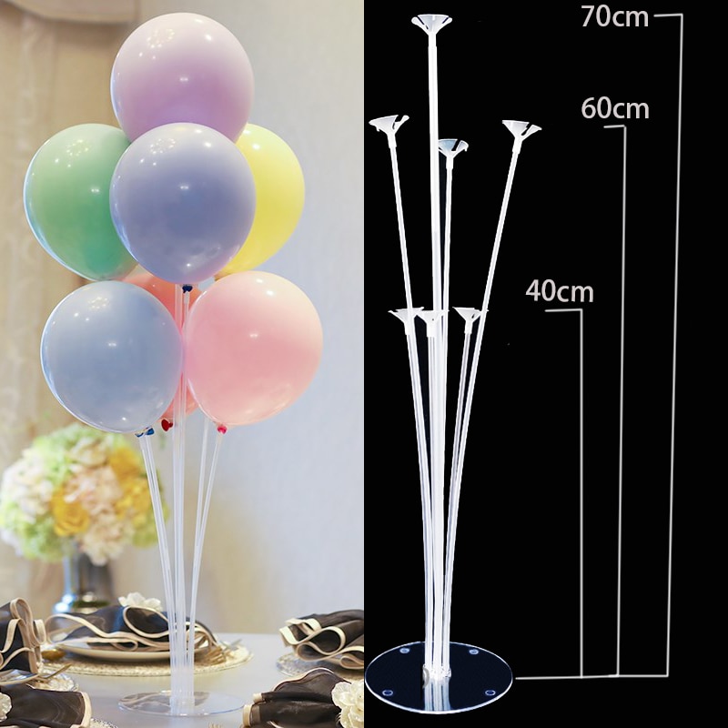 Supports de ballons cylindriques, 7 Tubes, décoration de fête prénatale, pour anniversaire, 7 Tubes