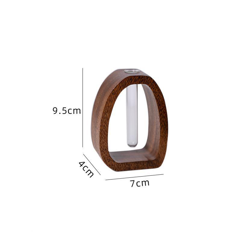 Holz Glas Blumenvase Hydrokultur Blume Hydrokultur Wasserpflanze für ​ Valentinstag Hochzeit Arrangement Vase Desktop Ornamen: WEISS