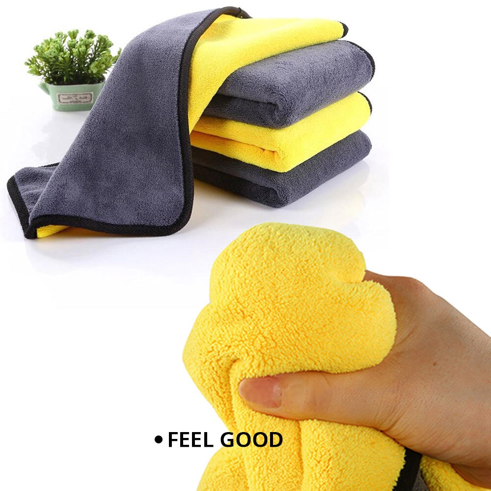 Auto Care Wash Tools 800gsm Polishes Paint Cleaner Thick Plush Microfiber Car Cleaning Microfibre Wax Polishing Detail Detailing