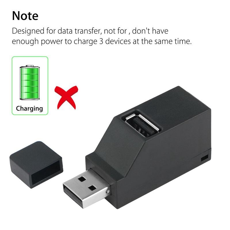De alta velocidad 3 Port USB 2,0 expansión multipuerto, separador, concentrador de Escritorio PC portátil adaptador