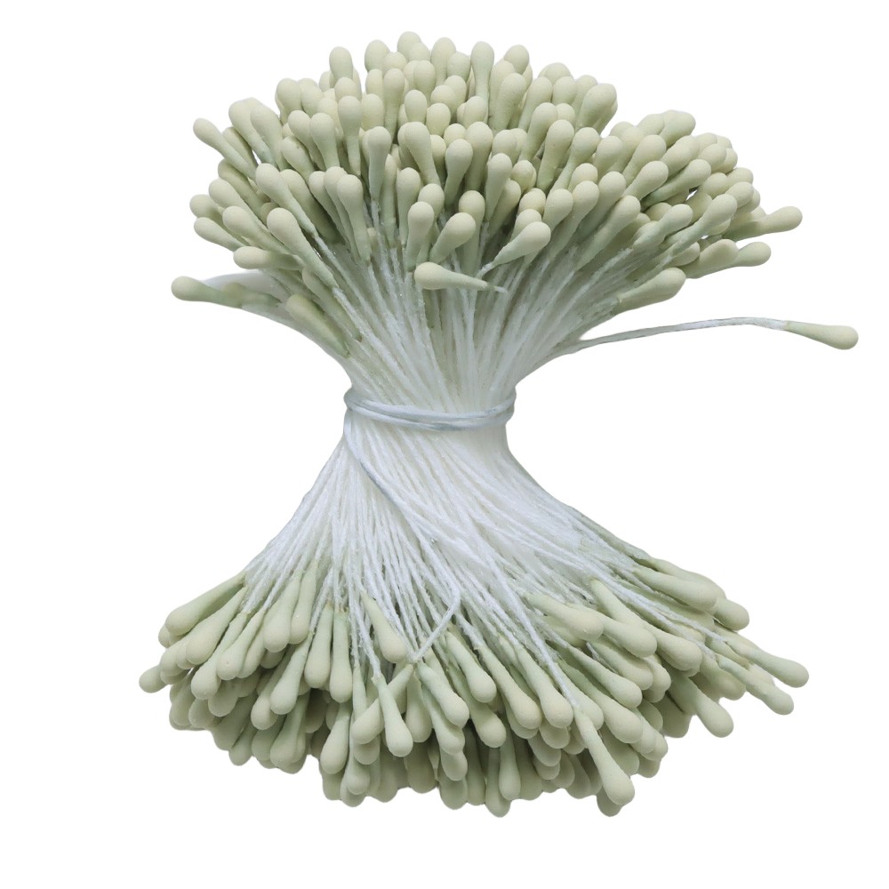 Estambre de flor Artificial, miniperla pistil para boda, , decoración del hogar, accesorios DIY, 2mm, 400 piezas: Verde militar