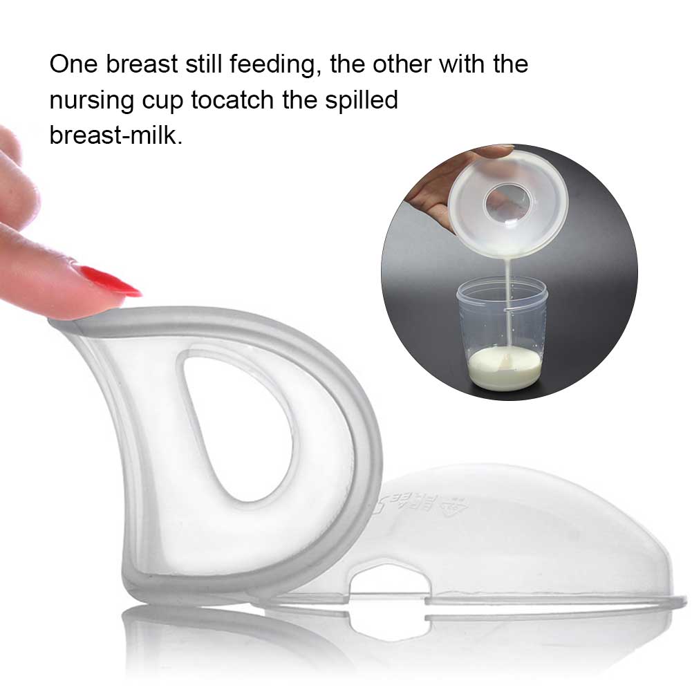 2pcs Easy Clean Portable Milk Saver Soft Nursing Mom Leakproof Reusable Tool Nipple Travel Cups Breastfeeding Home Breast Shell