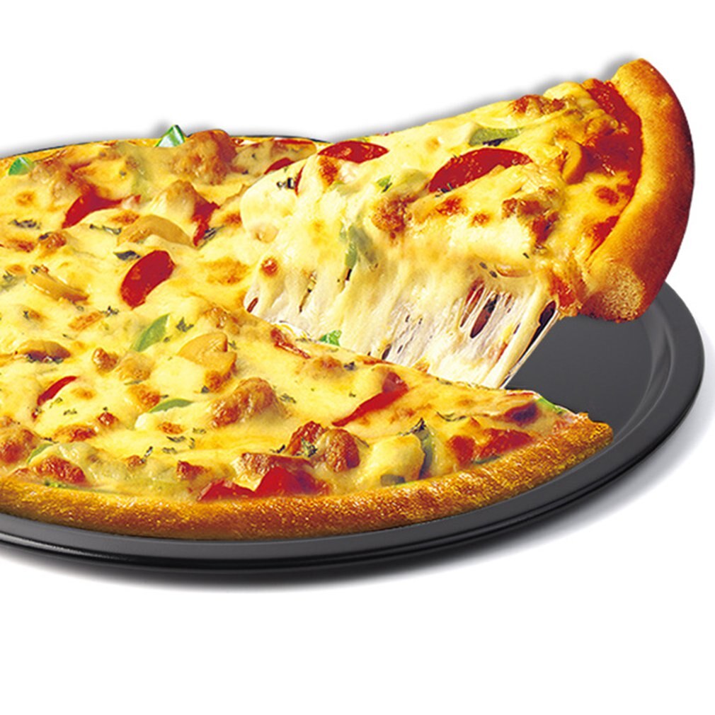 Ronde pizzaplaat pizzapan diepe schaal bakvorm koolstofstaal antiaanbakvorm bakvorm bakvorm panpatroon 13 inch