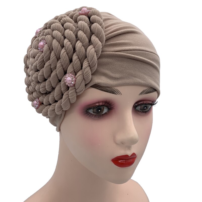 Trendiga flätor turban huva arab wrap huvudduk klar att bära hijab hatt muslimsk huvudbonad kvinna inre hijab turbante mujer: 5