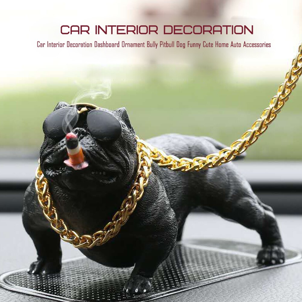 Bully Pitbull-decoración Interior para salpicadero de coche, adorno divertido para el hogar, accesorios sin Base,
