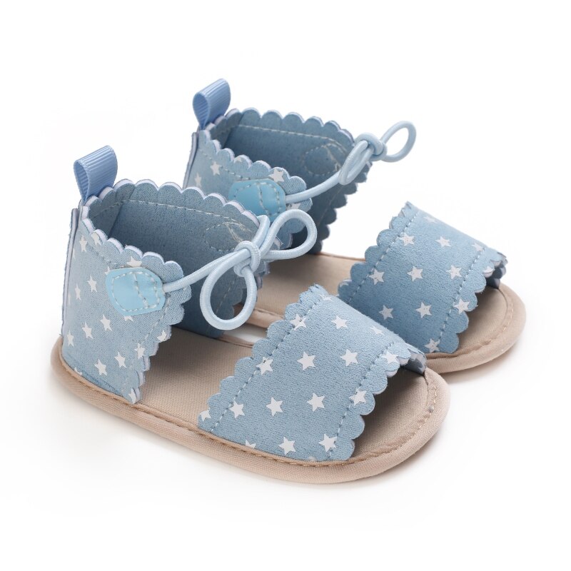 Sommer Baby Mädchen Bogen Polka Punkt Sandalen Partei Prinzessin Sandalen Rutsch Ersten Wanderer 0-18M: L / S