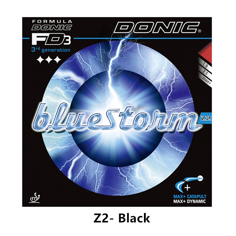 DONIC Bluestorm Z1 Z2 Z3 Tennis Da Tavolo di Gomma di Velocità di Rotazione brufoli in con spugna ping pong tenis de mesa: Z2 Black