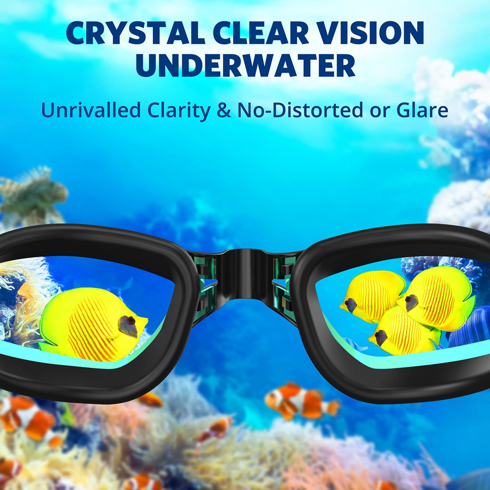 Schwimmbrille, professionelle wasserdichte Schwimmbrille, Antibeschlag, 100 % UV-Schutz, kein Auslaufen, für Erwachsene, Männer, Frauen, Jugendliche