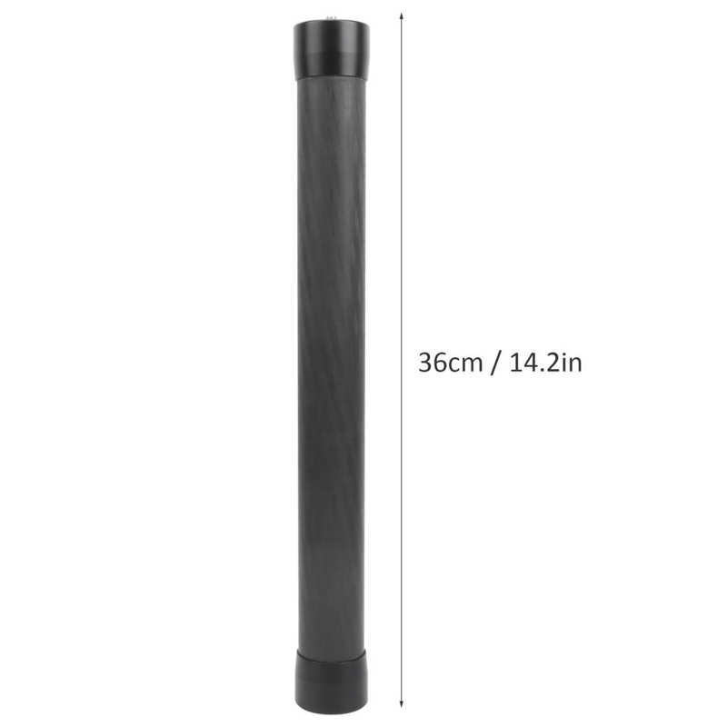 Palo de extensión de fibra de carbono de 36cm, varilla de extensión de cardán con tornillo de 1/4 pulgadas para accesorios estabilizadores Zhiyun/Feiyutech/DJI