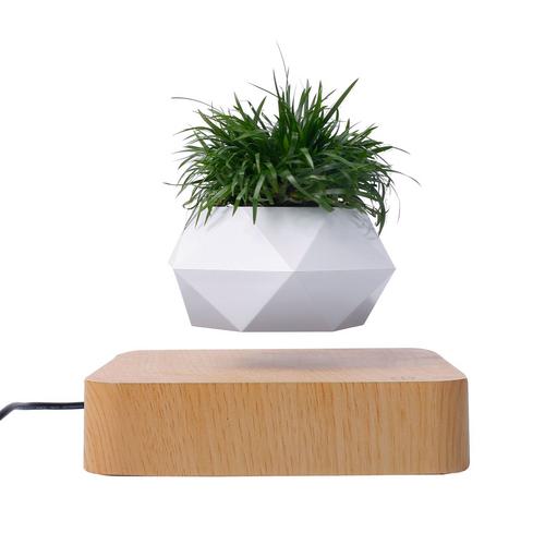 Lévitation Air bonsaï Pot Rotation fleur Pot jardinières Suspension magnétique flottant Pot en Pot plante maison bureau décor: E