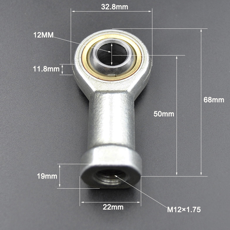 2 Stück Gelenkkopflager 5 mm 6 mm 8 mm 10 mm 12 mm M5 M6 M8 M10 M12 SA SI T/K Kugel rechts links Gewinde selbstschmierende Gelenklager: schwarz / 4mm