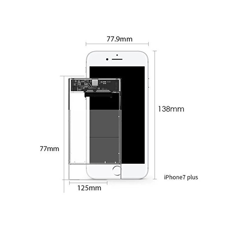 Type-C To SATA 2.5-inch Mobile Disk Box Type-c Transparent Disk Box Sata To USB3.0