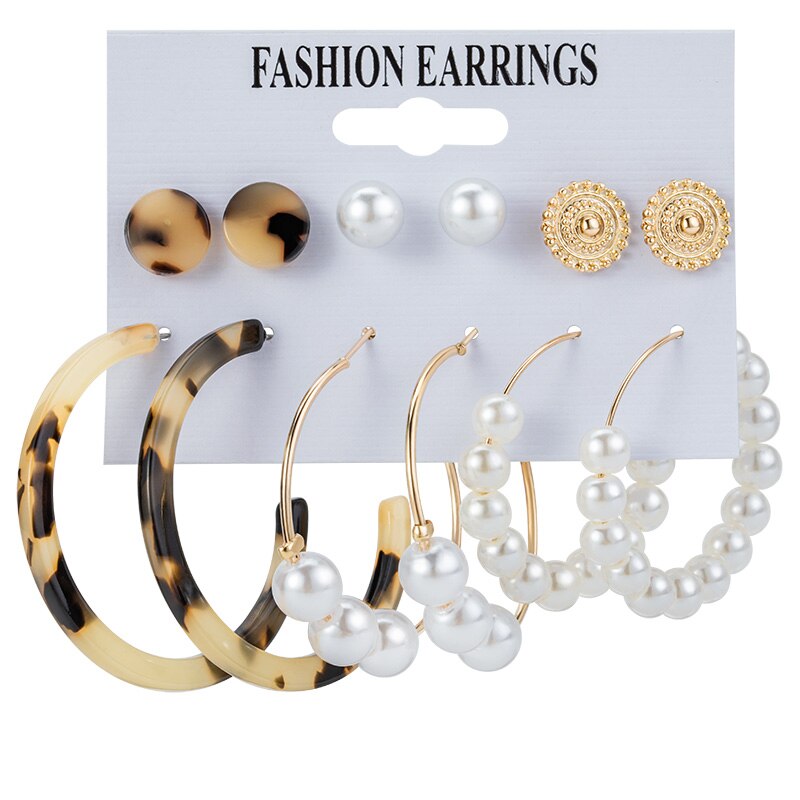 Boucles d'oreilles créoles en perles de culture coréennes, couleur or, simples, en forme de grand cercle, pour femmes, bijoux de mariage: Produit 10