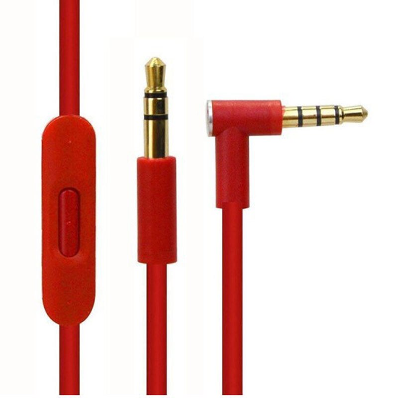 Cable de repuesto para auriculares Beats Solo/Solo HD/Solo2/Solo3/Mixr/studio2/studio3/pro, 3,5mm a 3,5mm: Rojo