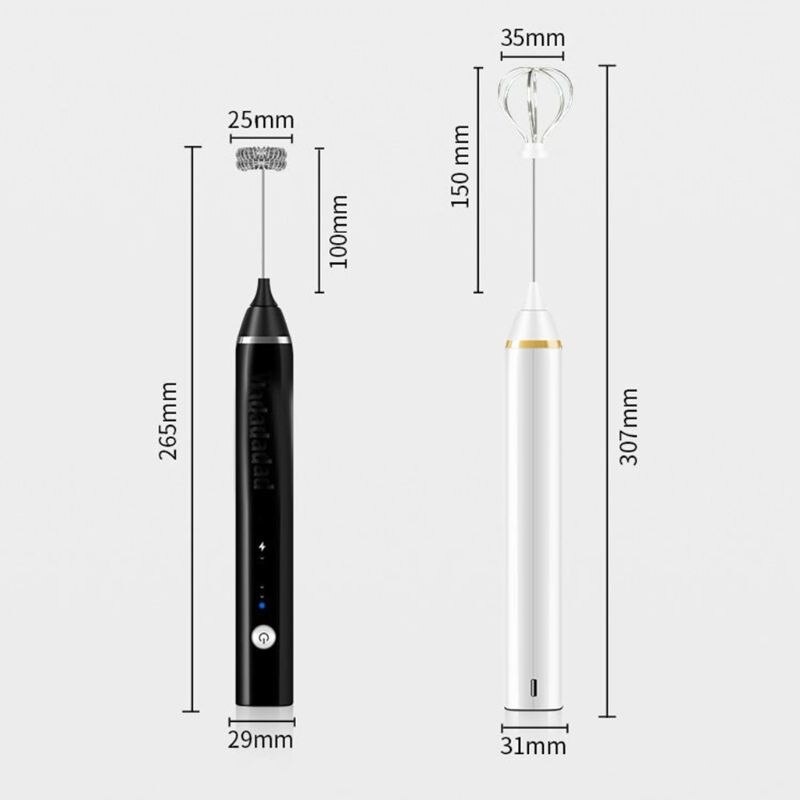 Doble batidor eléctrico vaporizador de leche de acero inoxidable utensilio manual para hacer espuma de leche bebida mezclador para café Cappuccino