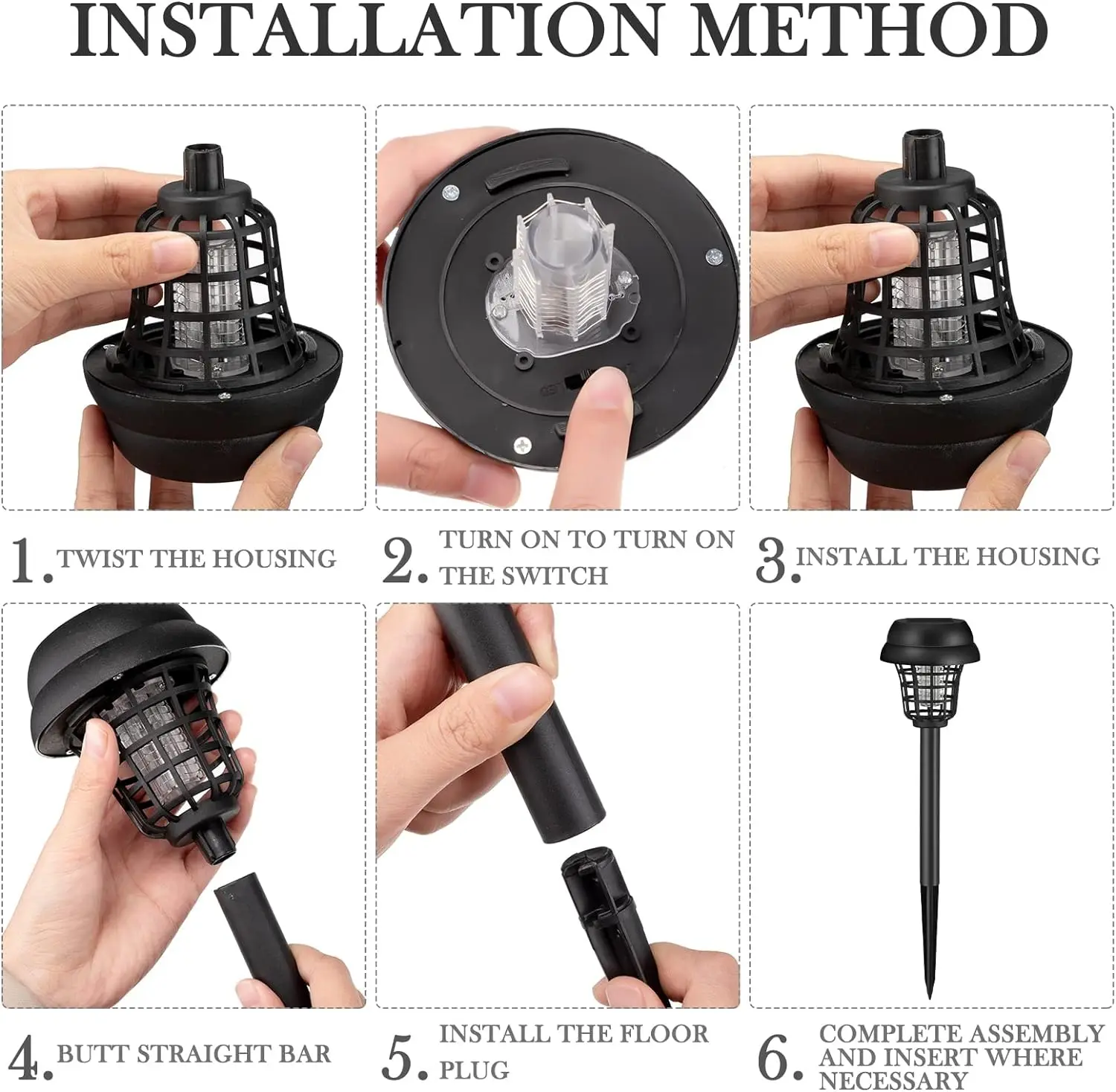 Solar Mosquito Killer Lamp Home Garden Waterproof Mosquito Repeller Outdoor Camping Electric Mosquito Artifact Lighting Lamps