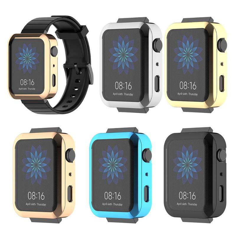 Smart klockskydd mjuk tpu-ram helskärm skyddande skalfodral för xiaomi klocktillbehör