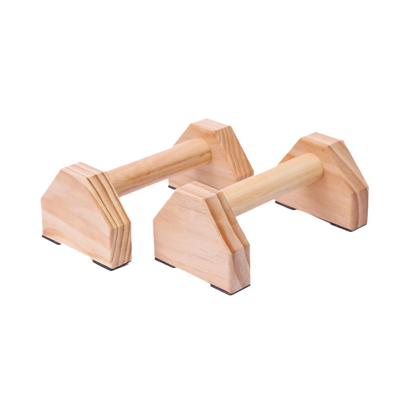 1 paio di fitness spingere-su palestra esercizio di allenamento petto a forma di H in legno calisenico verticale asta parallela doppia asta