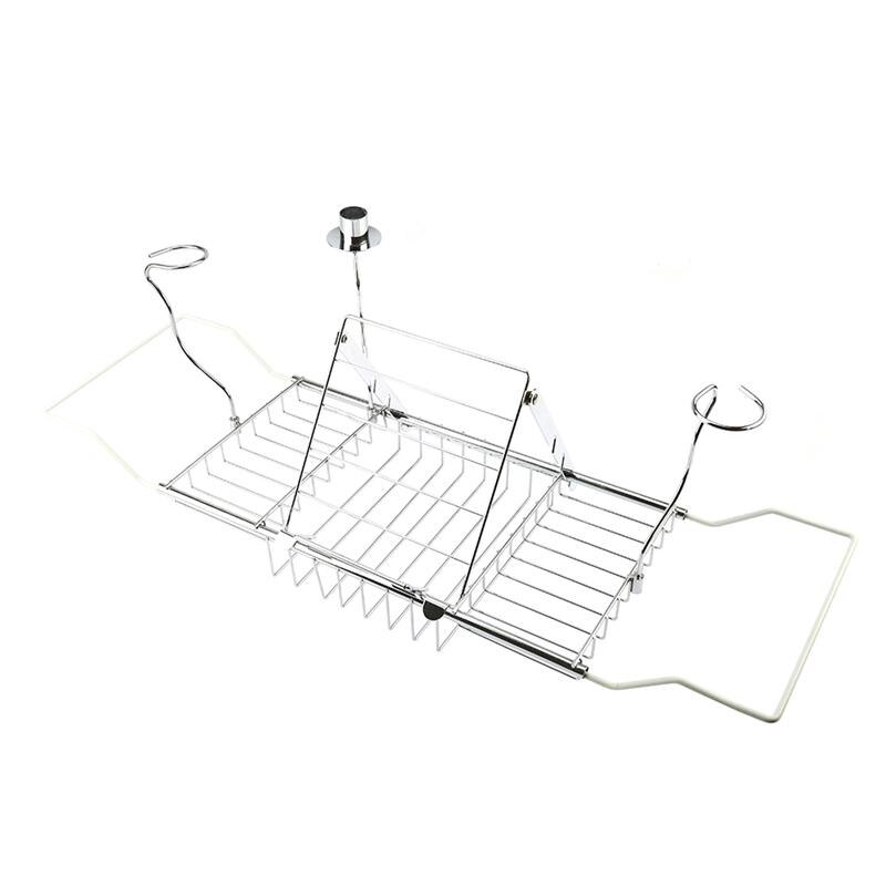 Metall Teleskop Badewanne Gestell Edelstahl Badewanne Fach Versenkbare Dusche Organizer Halten Wein Und Handtücher Schlecht Zubehör: Ursprünglich Titel