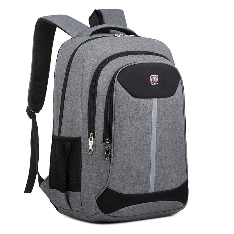 Casual Men's Backpack Men Bag Lightweight Nylon Fabric Travel Backpack School Bag Large Capacity Men's Laptop Backpack: black