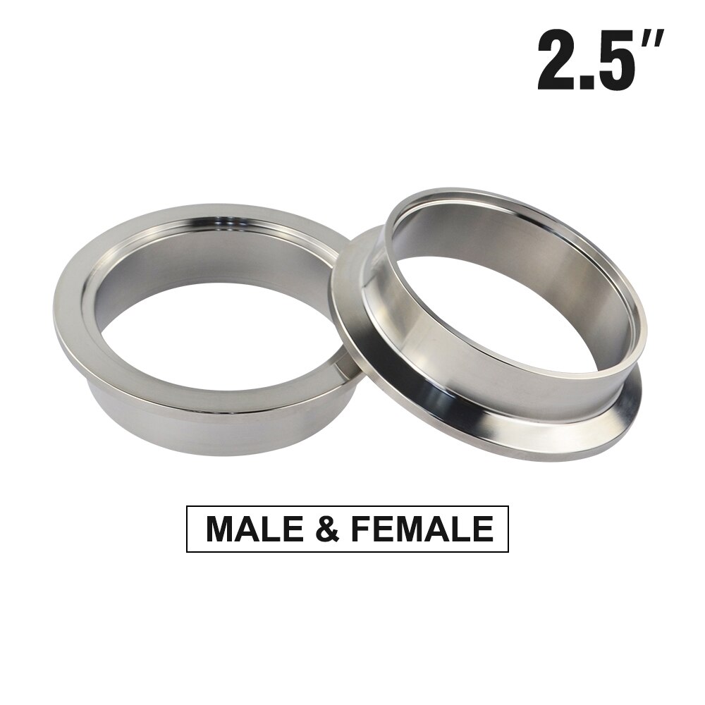 VR - (2PC/LOT) 2.5" V-Band Flange Stainless Steel 304 FEMAL &amp; MALE OR NORMAL V Band Flange VR-VFM25/VFN25: MALE FEMALE