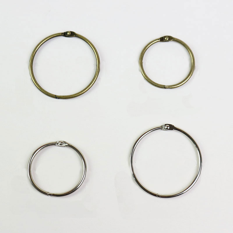 20Pcs Metal Binder Hinged Ring Gold Loose Leaf Opening Circle Book Hoops For Scrapbook Album Office Binding Ring On Notebook