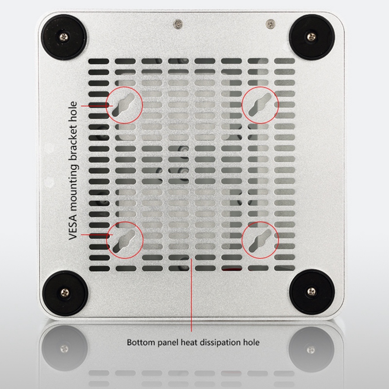 H80 Mini ITX Computer Case Aluminum PC Case Chassis for Without Power Supply