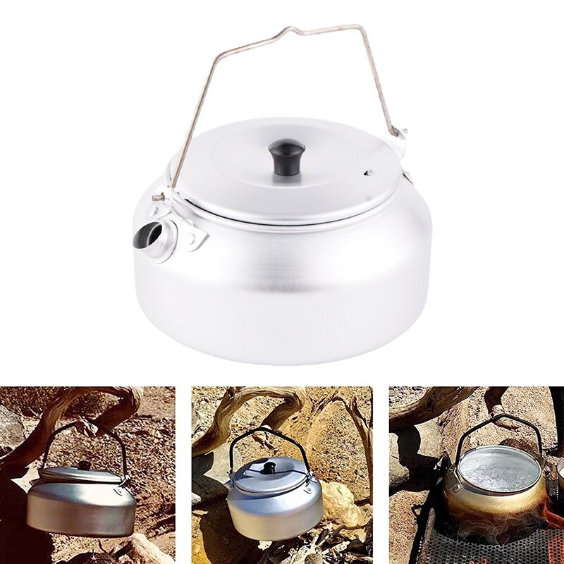 Bollitore da esterno 0.8L Camp bollitore per caffè teiera bollitore in alluminio pentole attrezzatura da campeggio all'aperto prevenzione dei problemi di arrampicata