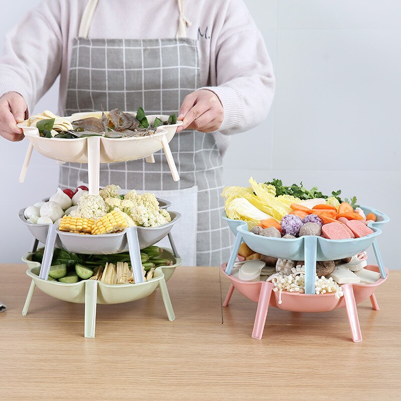 1 Uds., placa de flor superpuesta, olla , plato lateral, vajilla creativa para el hogar, plato pequeño de fruta, plato de postre