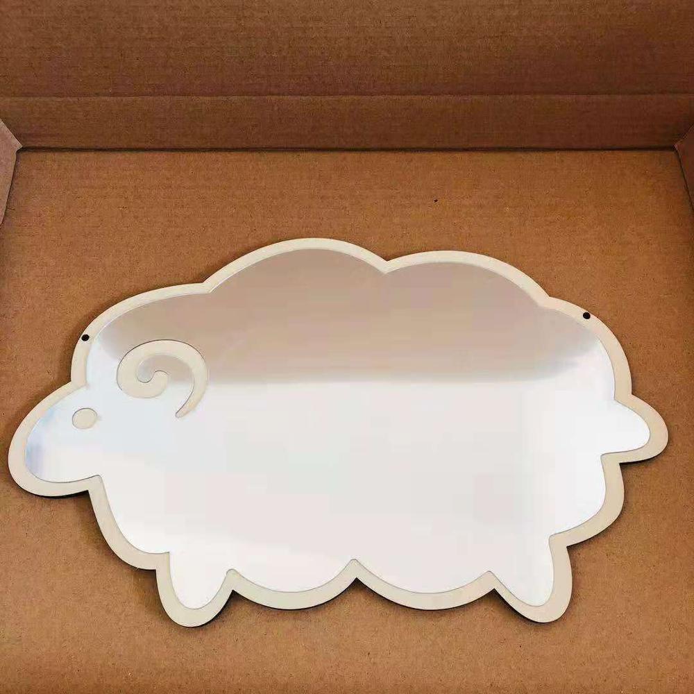 Decoración Para el hogar, espejo de pared con de unicornio, espejo acrílico para la habitación de los niños bebés, decoración creativa, para niños