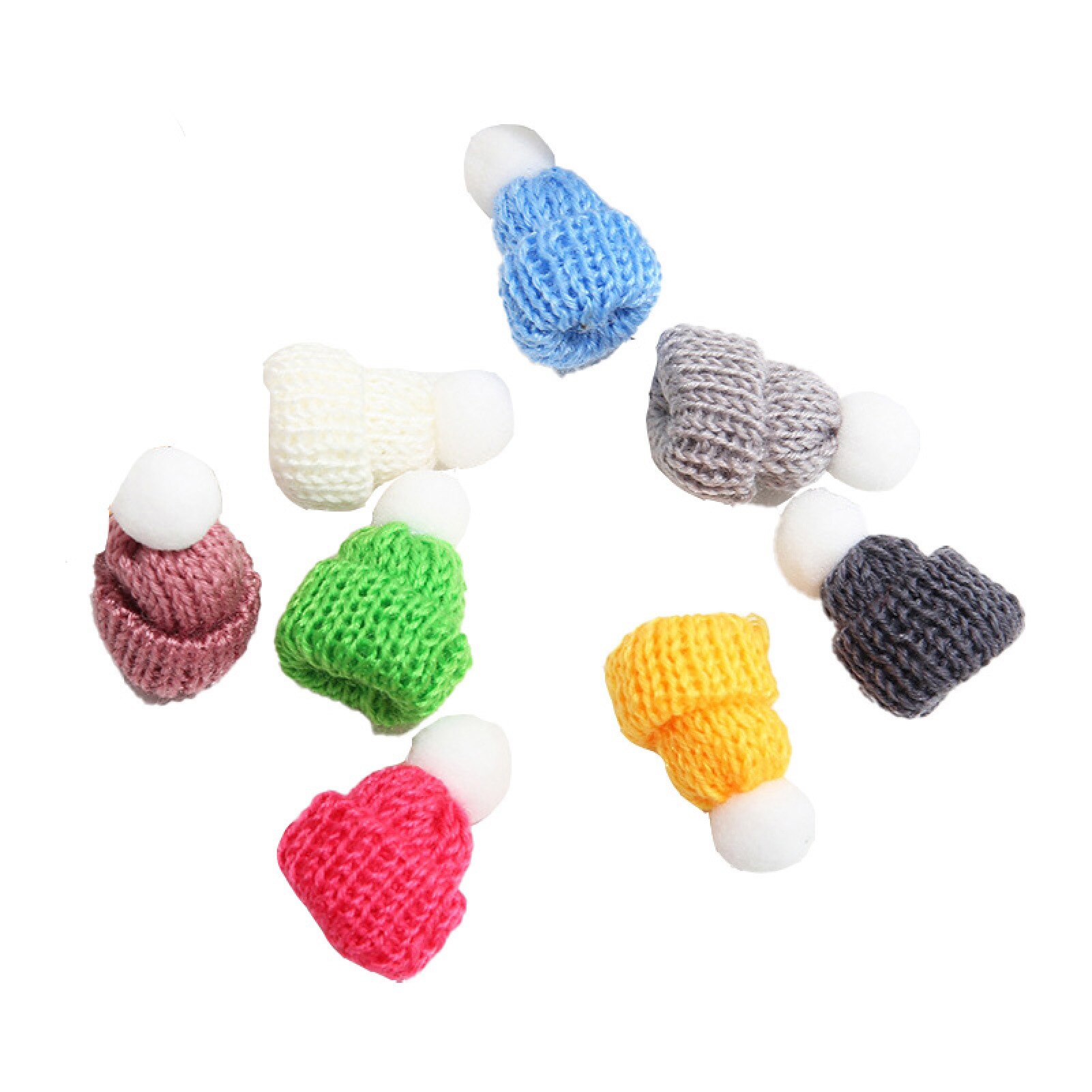 10Pcs Miniatur Gestrickte Hut Schal Kleidung Zubehör DIY Handwerk Puppe Ornament