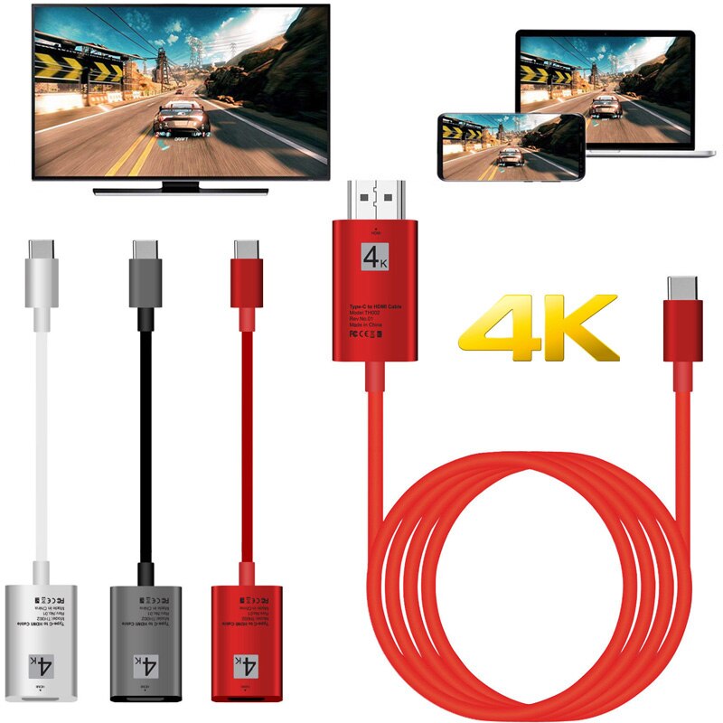 4K TypeC HDMI Adapter Type C Phone Connect TV cable HDTV Video Converter for Macbook Samsung S20 S10 Huawei P30 LG G5 Android