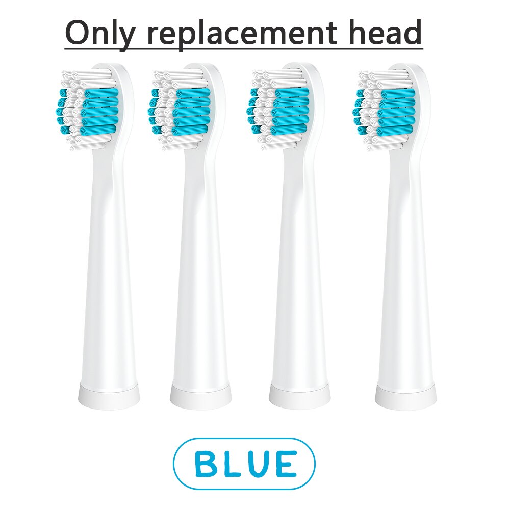 Brosse à dents électrique sonique puissante Ultra sonique USB Charge brosses à dents rechargeables brosse à dents de blanchiment électronique lavable: Blue head
