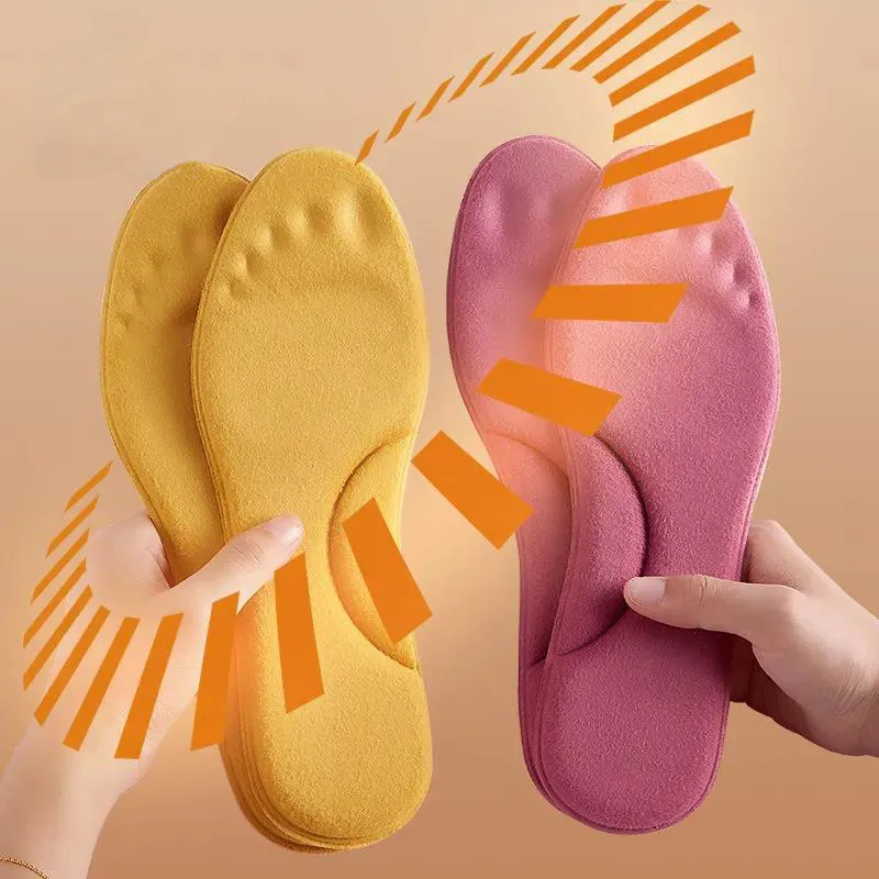 2 paires de semelles intérieures auto-chauffantes, thermiques thermostatiques, Massage en mousse à mémoire de forme, Support de voûte plantaire, coussinets chauffants pour hommes et femmes, hiver