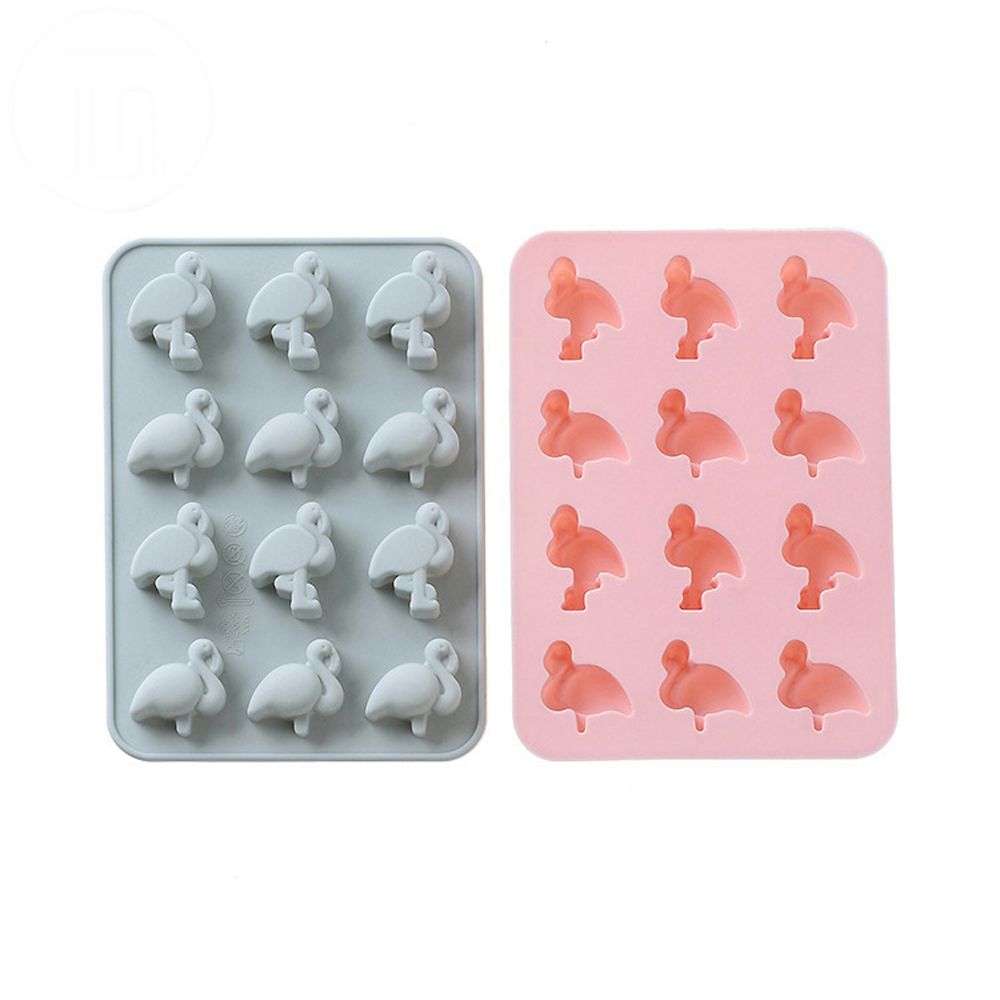 12 gaten flamingo mal koekjes fondant decoratie diy taart 3d zeep maker cupcake chocolade mal siliconen bakvorm ijsblokjesvorm