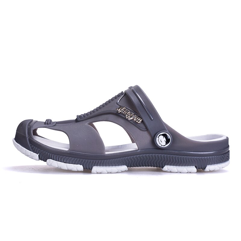 Tongs hommes sandales chaussures hommes décontractées été plage tongs pantoufles Sapatos Hembre Sapatenis Masculino: Gris / 10