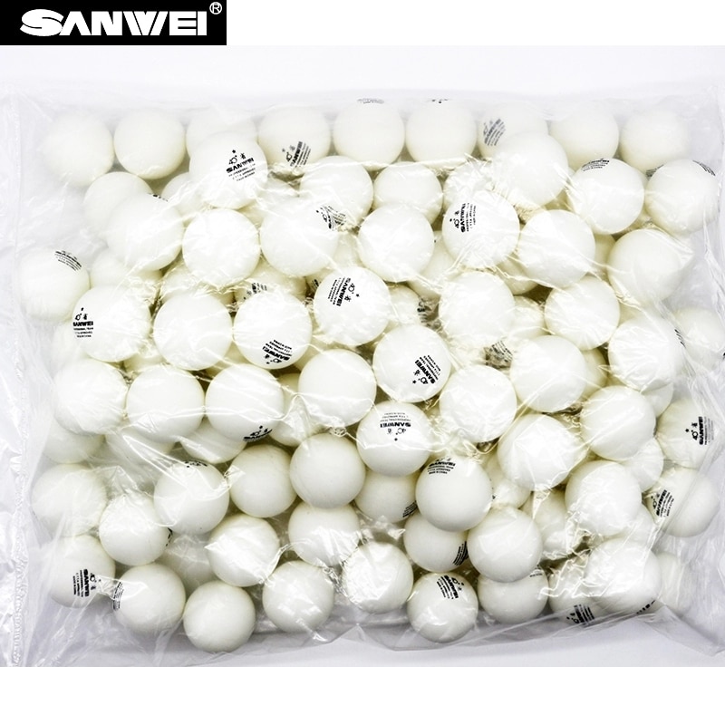 SANWEI-pelotas de plástico para tenis de mesa, 100 pelotas, 1 Estrella, 40 + ABS, material