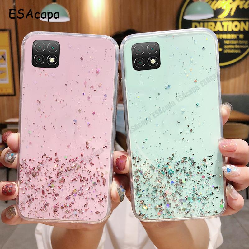 Custodia Glitter oro trasparente per Huawei Nova Y60 Cover posteriore antiurto in Silicone morbido opaco per HUAWEI NOVA Y60 WKG-LX9