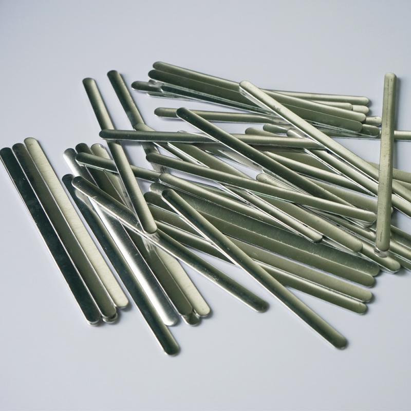 100PCS/Bag Adhesive Metal Flat Aluminum Nose Strips Bridge Wire Clips Ties For DIY Mask Making 0.5x5x90mm In Stock