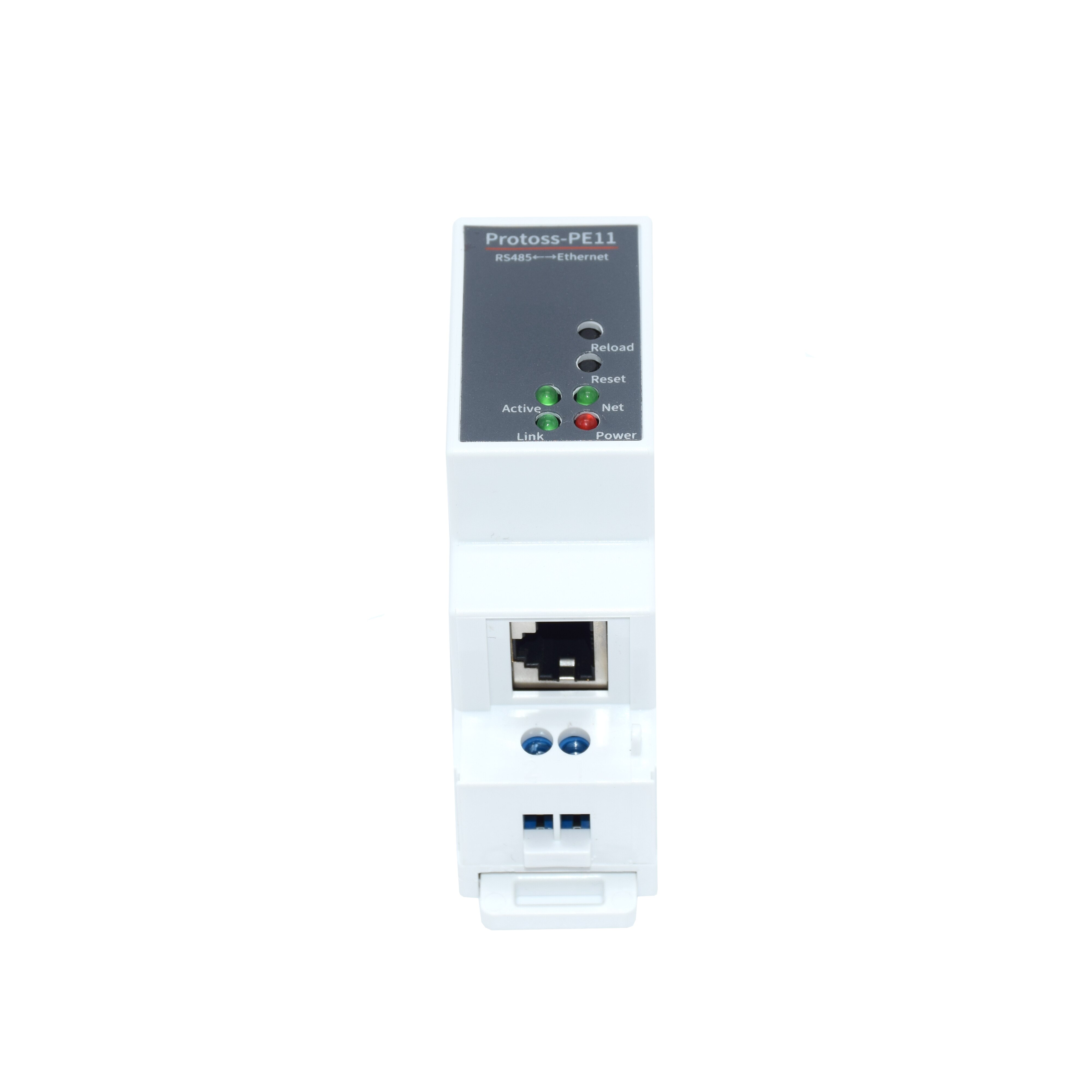 DIN-Rail Serial Port RS485 To Ethernet Converter Device Server Protoss-PE11 AC110V~220V or DC Support Modbus TCP to RTU